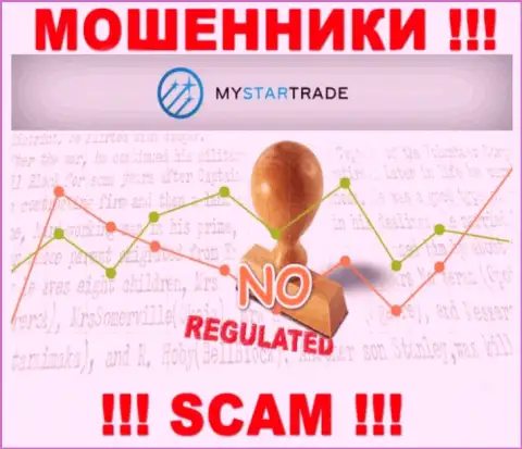 У MYSTARTRADE LTD на информационном сервисе нет информации о регуляторе и лицензии организации, следовательно их вообще нет