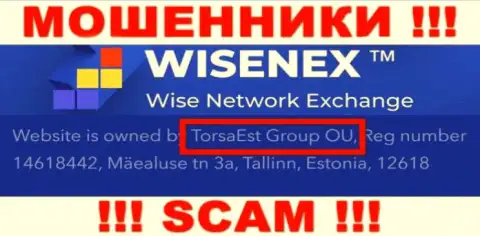 TorsaEst Group OU владеет конторой WisenEx Com это МОШЕННИКИ !!!