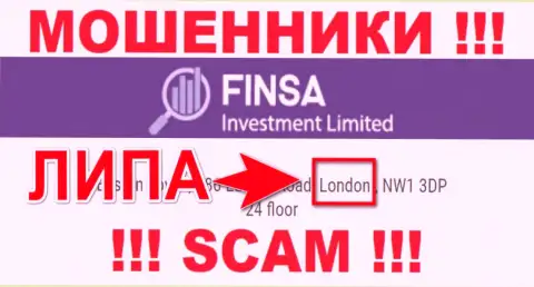FinsaInvestment Limited - МАХИНАТОРЫ, лишающие средств доверчивых клиентов, оффшорная юрисдикция у компании липовая