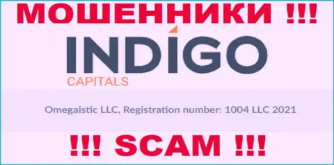 Рег. номер еще одной противоправно действующей организации IndigoCapitals Com - 1004 LLC 2021
