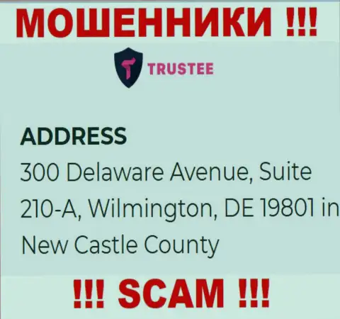 Контора ТрастиКошелек находится в оффшорной зоне по адресу - 300 Delaware Avenue, Suite 210-A, Wilmington, DE 19801 in New Castle County, USA - однозначно internet мошенники !